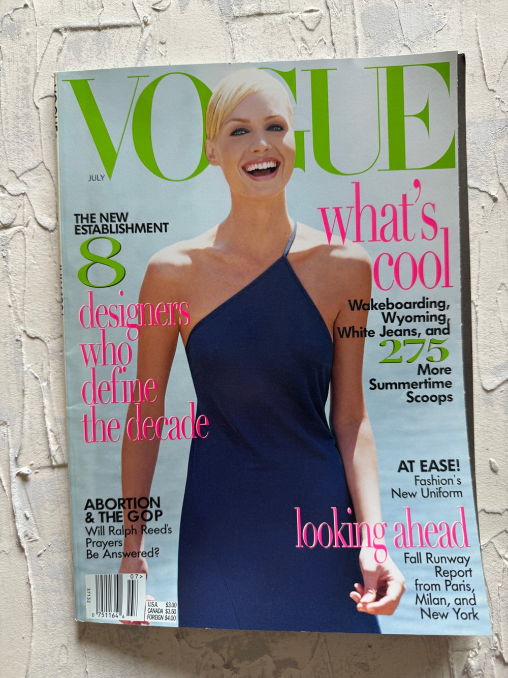 Vintage Vogue magazine July 1997 Amber Valletta cover
